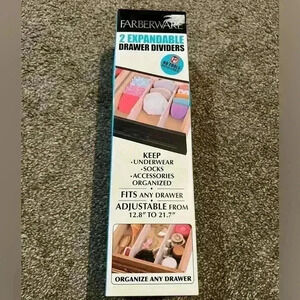 Farberware Expandable Drawer Dividers DIY Drawer Organizer Pack of 2